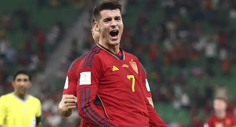 Morata celebra el gol que marcó contra Costa Rica.