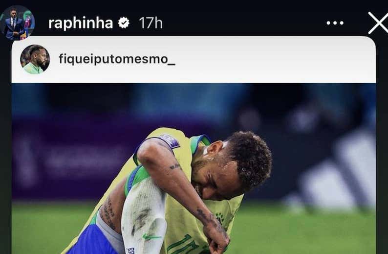 Raphinha sale en defensa de Neymar: «Su mayor error es nacer brasileño»