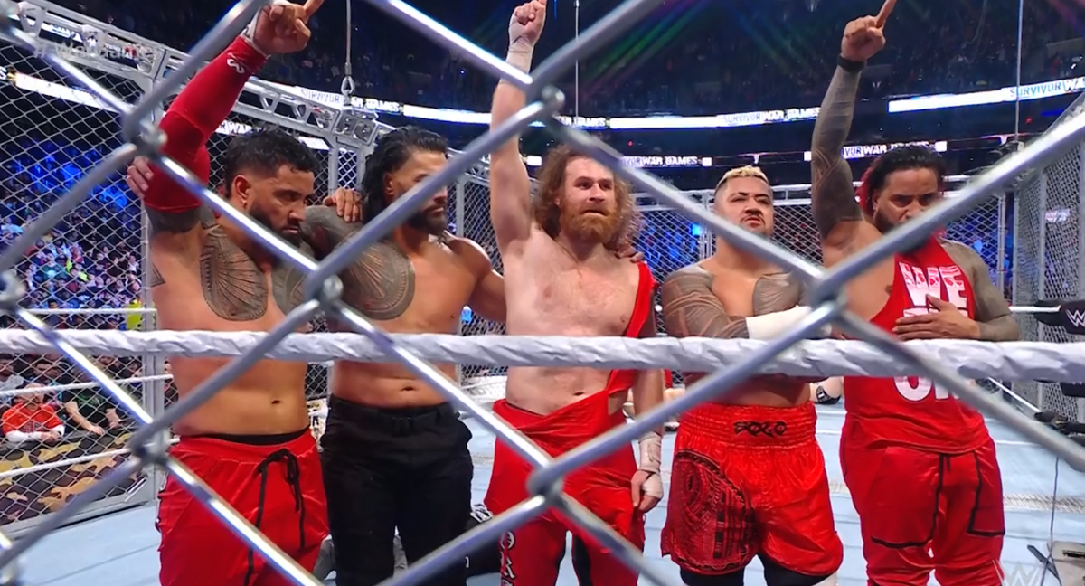The Bloodline celebra su victoria en WWE Survivor Series WarGames.