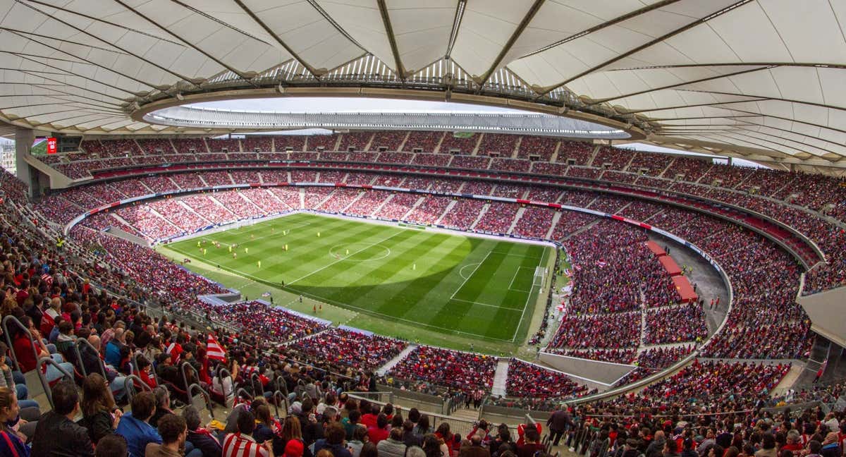 Estadio Metropolitano el 17 de marzo de 2019, con el primer lleno del fútbol español. /EFE