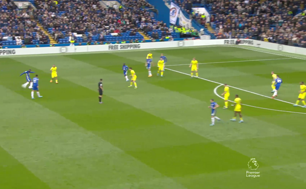 Contra el Brentford, en la Premier League.