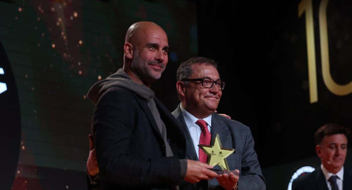 Guardiola, en una gala en Barcelona.