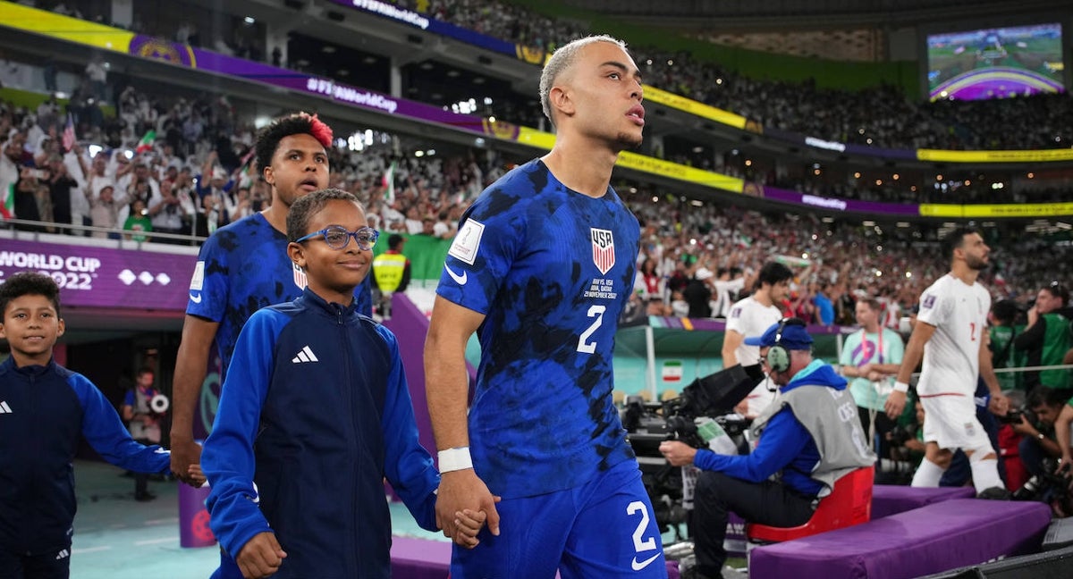 Sergiño Dest, en el Mundial de Catar.