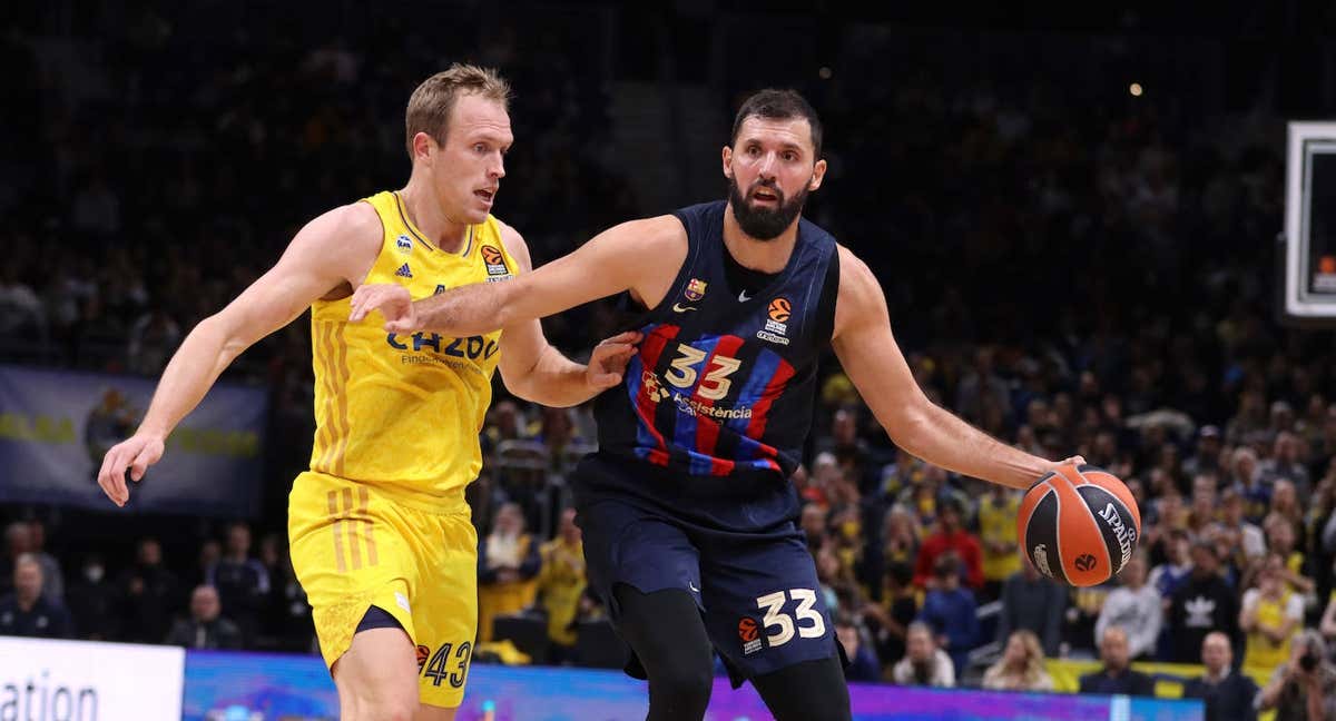 Nikola Mirotic durante su regreso tras la lesión ante el Alba Berlín. /REGINA HOFFMAN/GETTY IMAGES