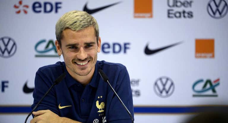 Antoine Griezmann, en rueda de prensa este viernes
