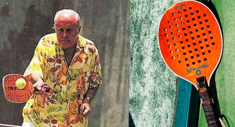 Enrique Corcuera en la primera pista de pádel.