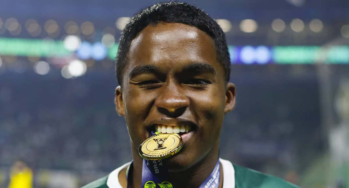 Endrick, delantero de Palmeiras./Getty Images