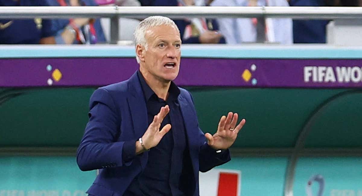 Deschamps, en un partido con Francia./AFP