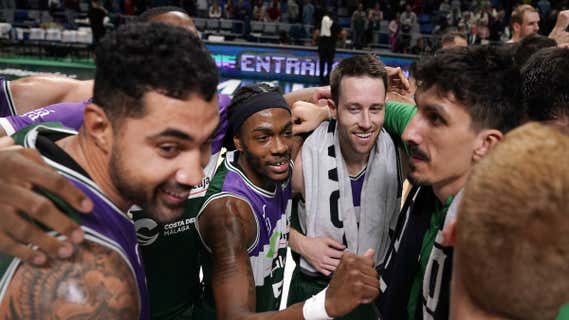 Jugadores del Unicaja de Málaga./ACB MEDIA