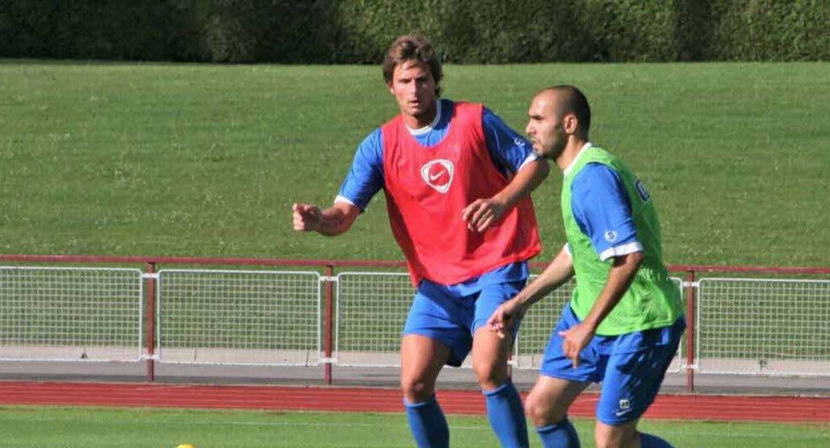 Regragui y Giroud, en un entrenamiento.