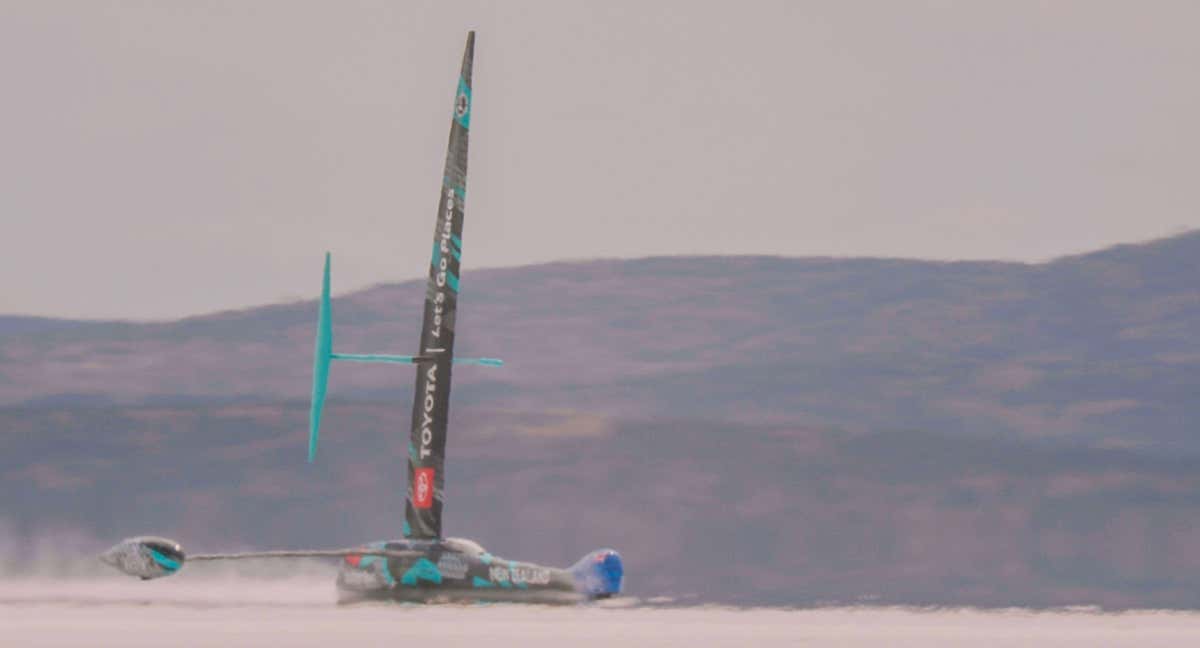 El Honoroku, durante su récord en el Australia. /EMIRATES TEAM NEW ZEALAND