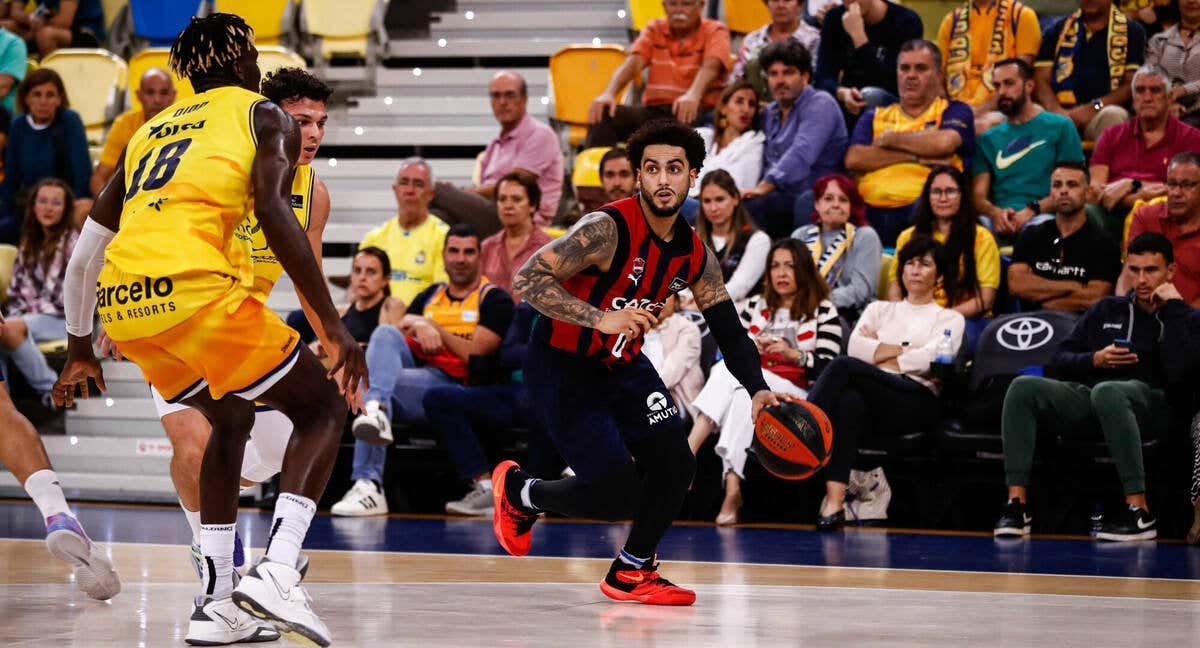 Markus Howard, durante el partido en Gran Canaria. /ACB MEDIA