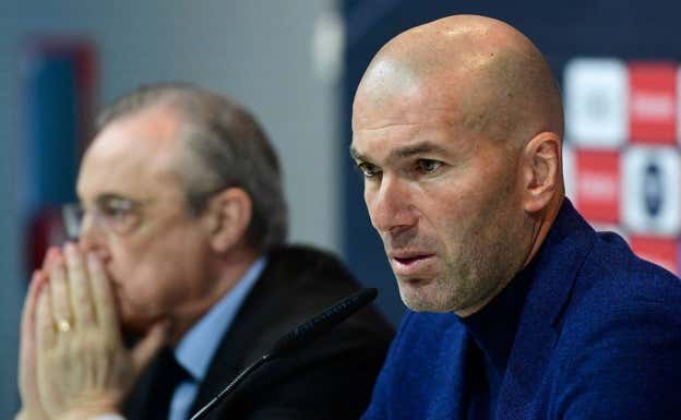 Zidane, en su despedida del Real Madrid. AFP