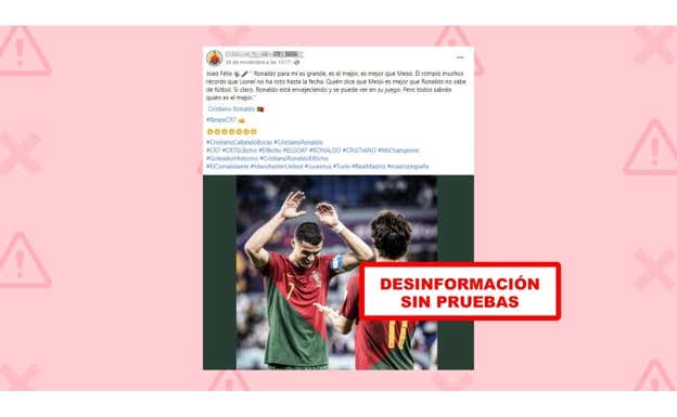 “Quien diga que Messi es mejor que Cristiano no sabe de fútbol” y otros bulos atribuidos a futbolistas durante el Mundial