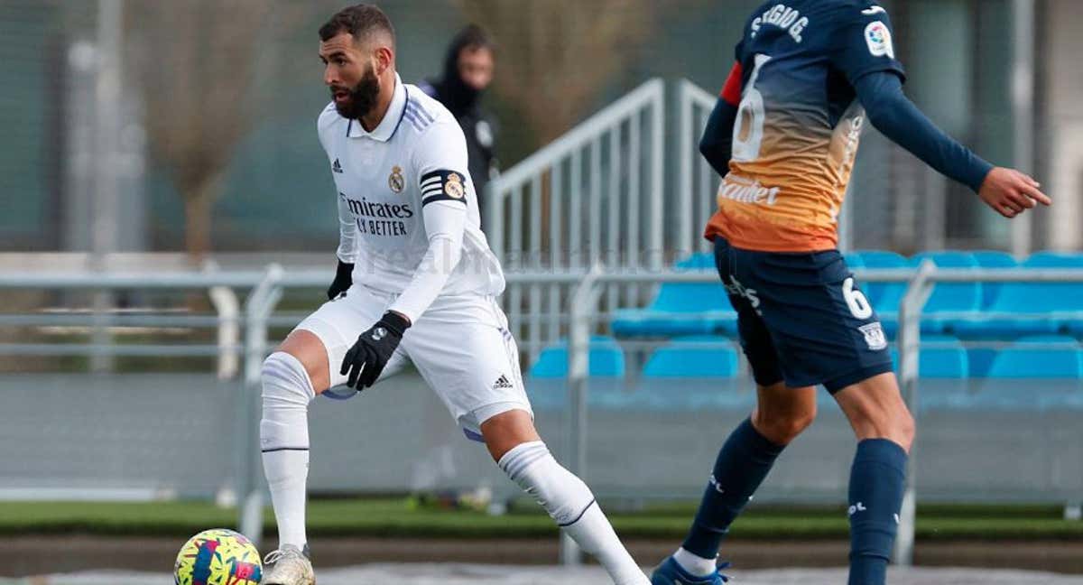 Karim Benzema, en Valdebebas./Real Madrid