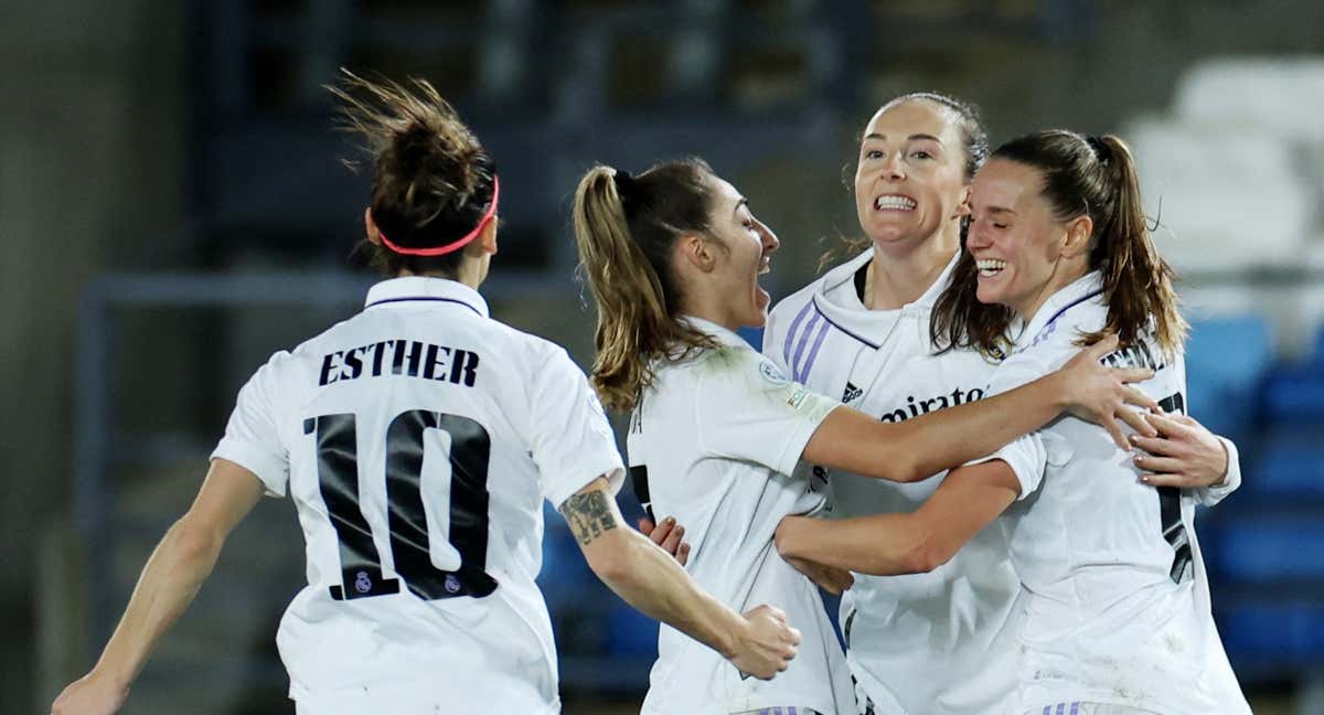 Celebración del Rael Madrid en la Champions League femenina. /REUTERS