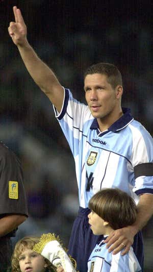 Simeone como jugador de la selección argentina. Efe