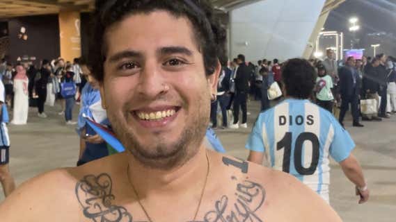 Lucas Villarroel después de que Argentina fuera campeona del Mundo /Diego Campoy