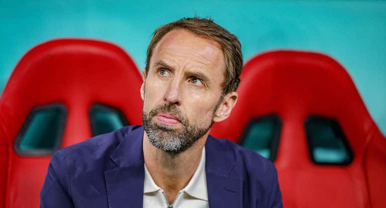 Southgate durante un encuentro del Mundial de Catar