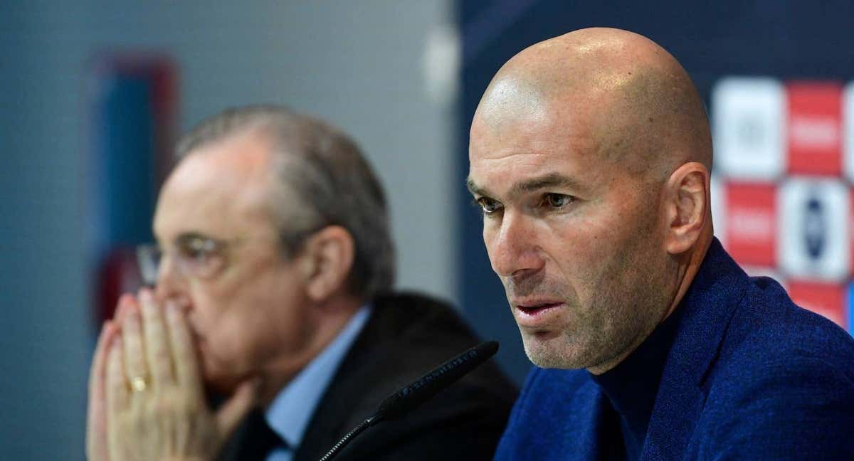 Zinedine Zidane, en su despedida del Real Madrid./EFE