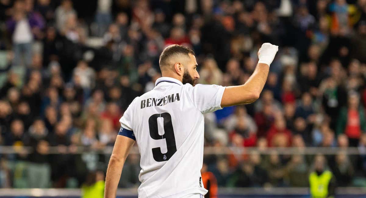 Benzema, en un partido con el Real Madrid./GETTY