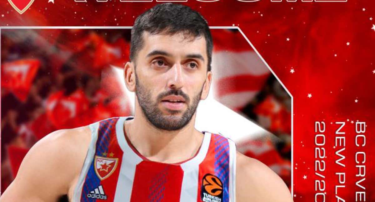 Facundo Campazzo, ya es nuevo jugador del Estrella Roja. /ESTRELLA ROJA