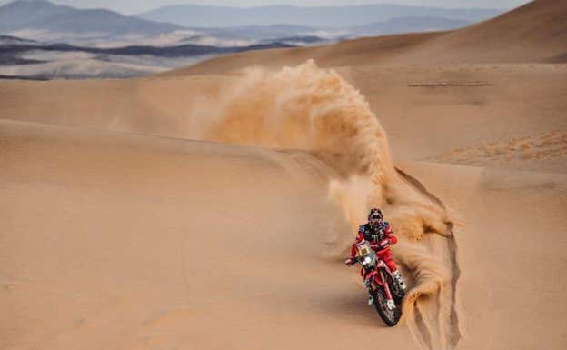 Joan Barreda, en una imagen del Rally Dakar 2022.  Monster Energy Honda Team
