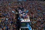 Cuatro millones de personas y la Albiceleste en helicóptero en la fiesta argentina en Buenos Aires
