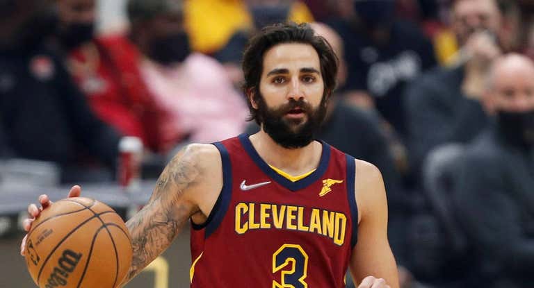 Ricky Rubio en uno de sus últimos partidos con los Cleveland Cavaliers.