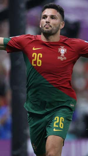 Gonçalo Ramos celebra uno de los goles.