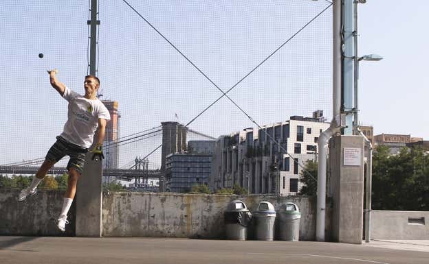 Sacha Kruithof jugando en Nueva York. Sacha Kruithof