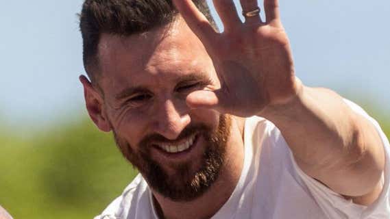 Messi, en los festejos de Argentina por el Mundial./