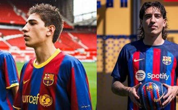 Bellerín, en sus dos etapas en el Barça.