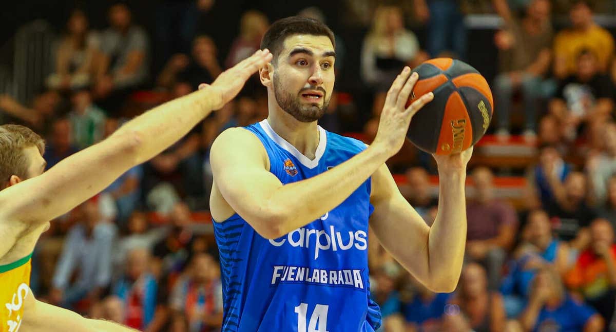 Dusan Ristic, en un partido con Carplus Fuenlabrada esta temporada. /ACB MEDIA