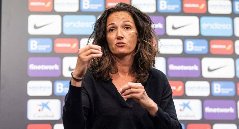 Laia Palau, en una rueda de prensa.