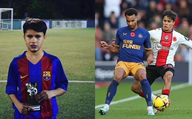Juan, con el Barça y el Southampton.