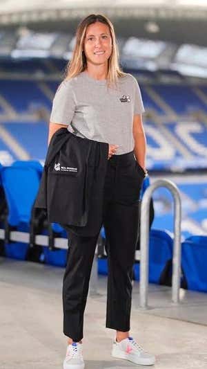 Gemma Gili, en el Real Arena.  REAL SOCIEDAD