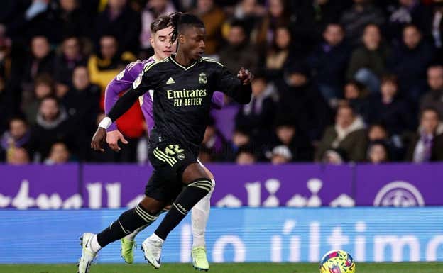 Carrera de Camavinga contra el Valladolid. Real Madrid
