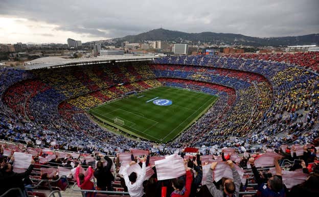 El Camp Nou, el día del récord de asistencia. EFE