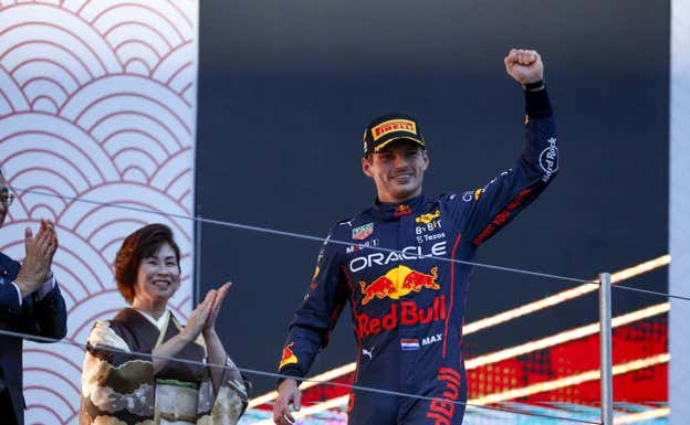Verstappen, al procolamarse campeón del mundo. EFE