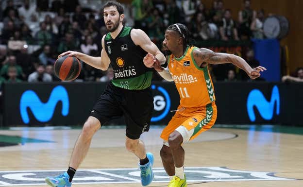 Guillem Vives, en un partido reciente de la Liga Endesa.  EFE