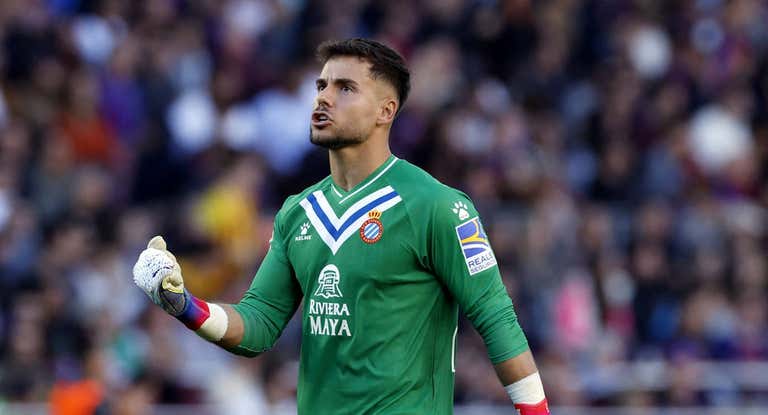 Álvaro Fernández, en el Camp Nou.