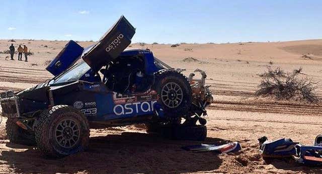 Duro accidente de Laia Sanz que puso en jaque su récord en el Rally Dakar