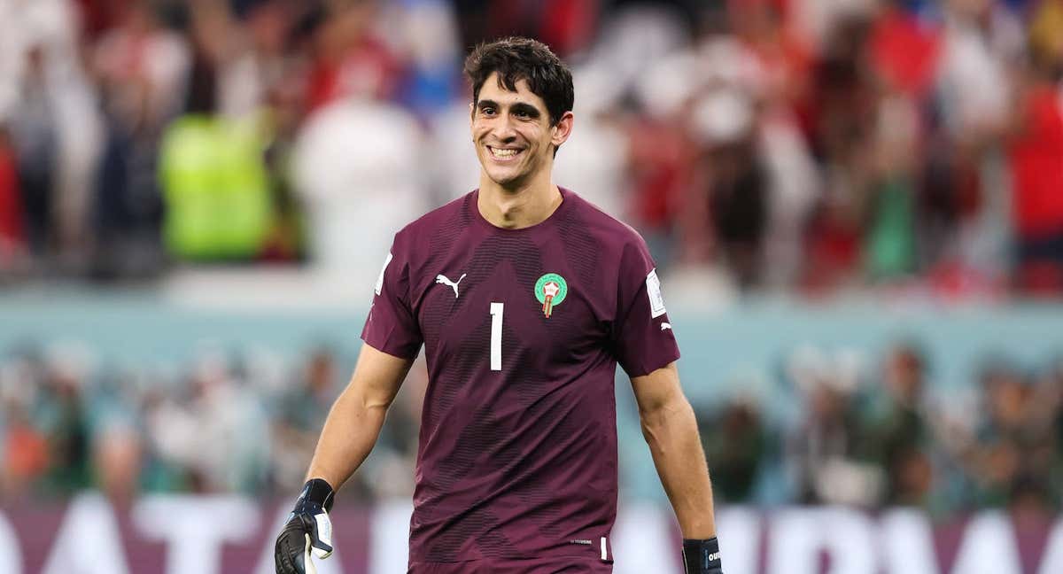 Yassine Bono con Marruecos en el Mundial.