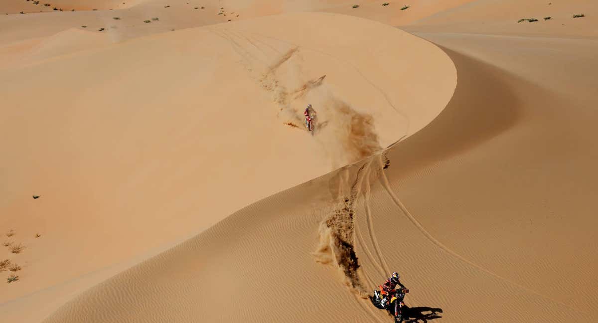 Imagen de la etapa 11 de motos en el Rally Dakar. /A.S.O.