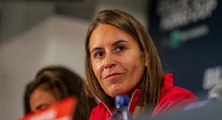 Anabel Medina, capitana del equipo español de la Billie Jean King Cup.