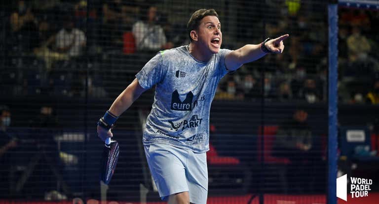 Paquito Navarro celebrando un punto la temporada pasada.