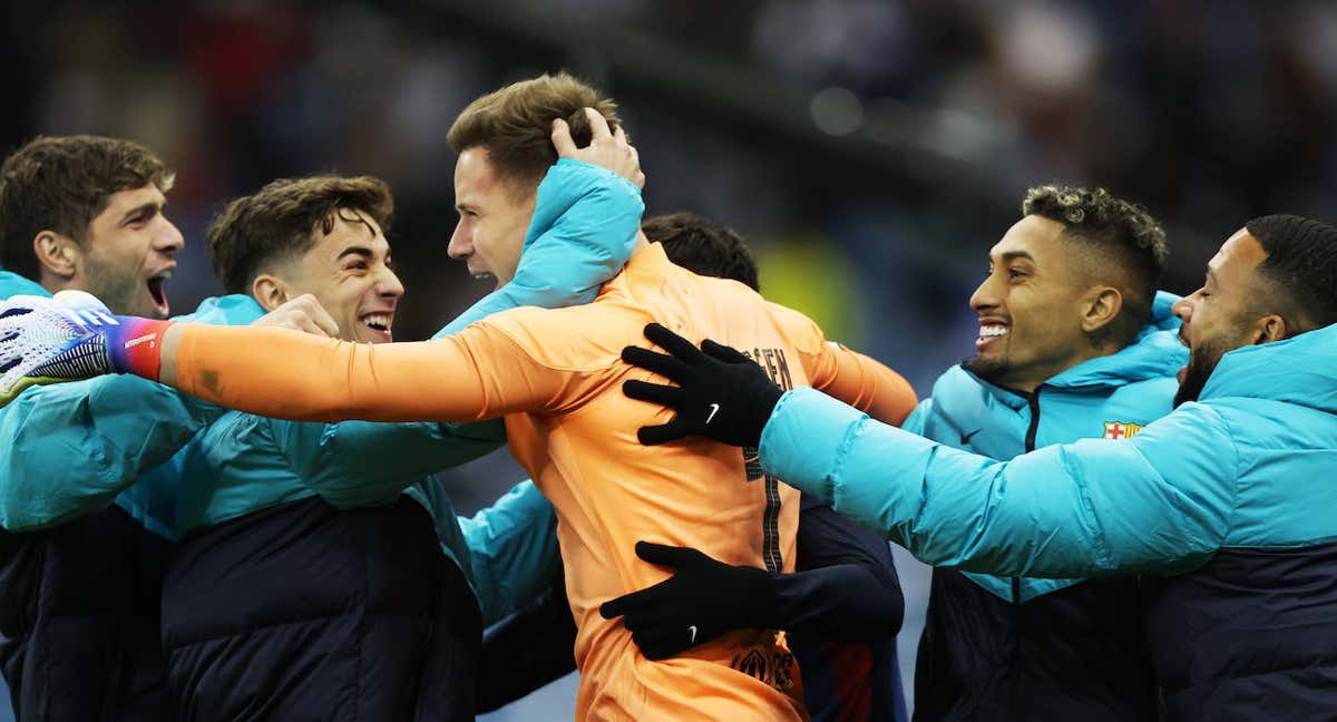 El Barça supo sufrir para estar en la final. /GETTY