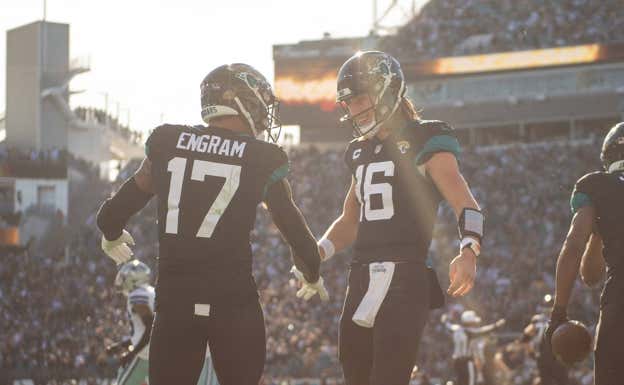Los Jacksonville Jaguars celebrando un touchdown  REUTERS