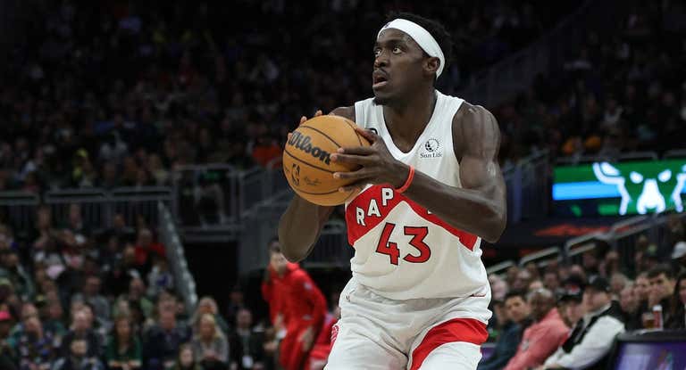 Pascal Siakam, la pasada madrugada con los Toronto Raptors.